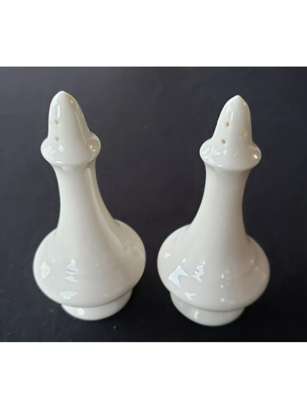 Lenox Special Salt and Pepper Shakers Cream Tall Fine Bone China Made in USA